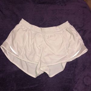 White lulu lemon shorts